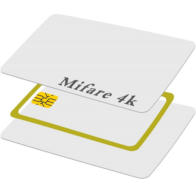 MIFARE Classic 4K NXP S70 Plain White Smart Cards - Pkt 100
