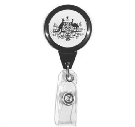 Australian Government Logo Anti-Twist Retractable Badge Reel CH-IDCWMRG3 (50 Pack)