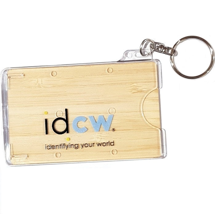 Fuel Card Holder Clear with Printed Logo and Metal Ring CH-IDCWPC-PT - Pack of 100