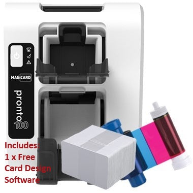 Magicard Pronto 100 Bundle - Single Sided ID Card Printer Kit