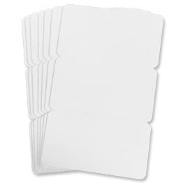 White 0.76mm  Triple Key Tags - No Holes Punched CR80 (500 Pack)