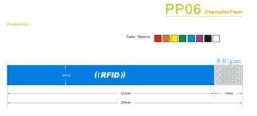 RFID Contactless 1K Paper/Tyvek Printed Event Smart Wristband (Pack of 500)