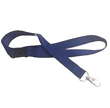 Lanyards With Heavy Duty Swivel Claw Clip Premium Navy Blue L-15S-Navy (50 Pack)