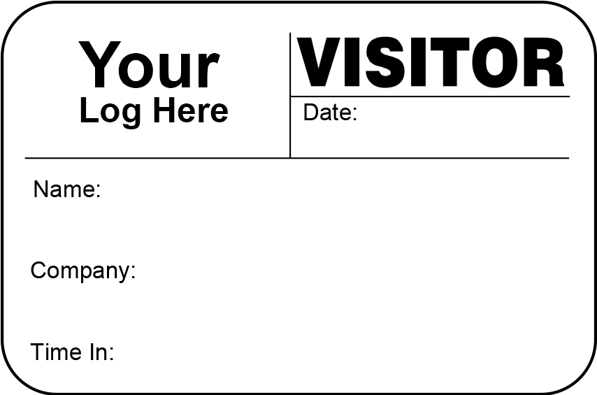 Book of 500 Expiring Visitor Labels. Labels expire in one day, valid today void tomorrow.