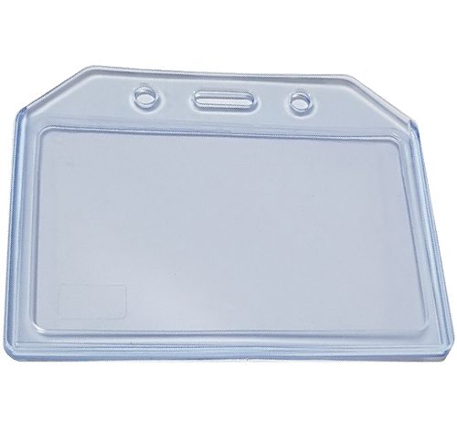 Clear vinyl landscape ID Card Holder suitable for proximity cards. 