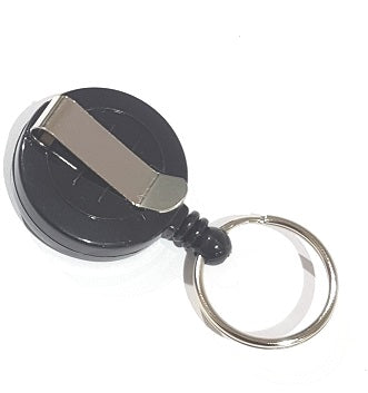 Retractable Badge Reel With Australian Government logo and split ring.