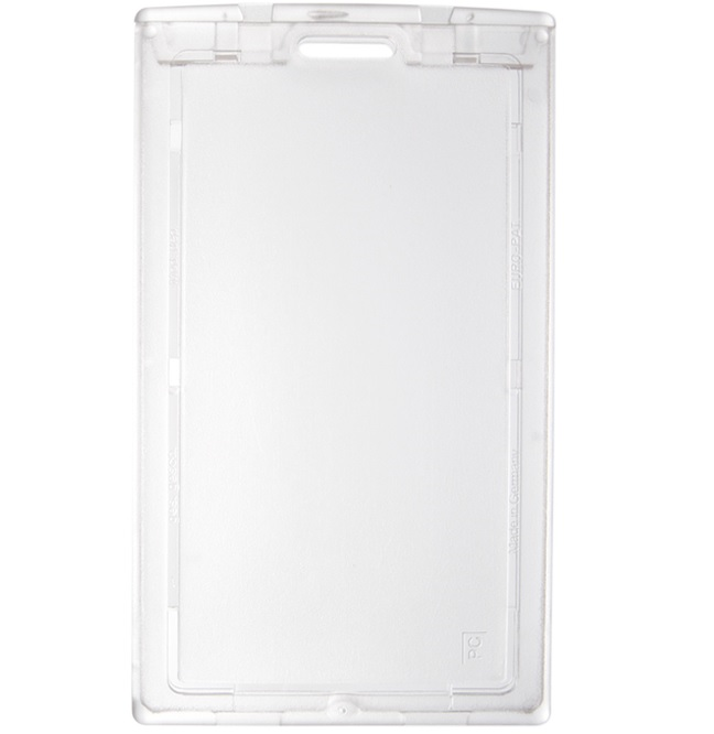 ID Plastic Card Holder Clear/Frosted Lockable Portrait CH-IDCW509 - Pkt 100