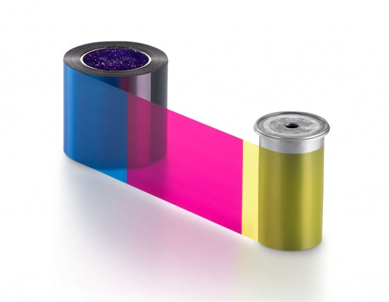Entrust Sigma 525100-011-078 YMCKF-KT Colour Fluro Ribbon contains fluorescing panel for UV printing as added security.