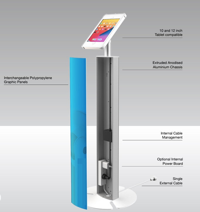 T Totem 10 - Tablet DISPLAY Enclosure Stand / Kiosk