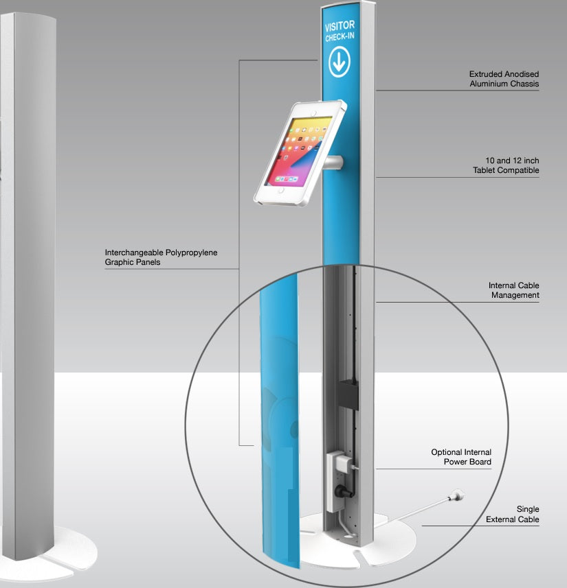 T Totem 15 - Tablet DISPLAY Enclosure Stand/ Kiosk