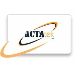 Actatek Format Plastic ID Smart Cards 1K White - MF-C-ACTA-1K-C-W - Pkt 100
