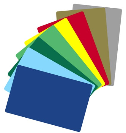 Coloured CR-80 Plastic ID Cards from idcwonline. Multiple colours available.