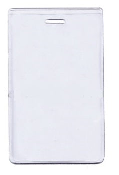  Plastic portrait ID card sleeve with slot punch to align with ID card from idcwonline.