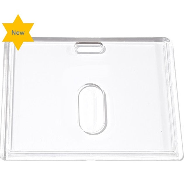 Clear ID Card Holder Landscape with Thumb Slide CH-IDCW847H - Pkt 100