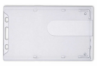 Rigid Frosted Portrait ID Card Holder CH-IDCW113-P - Pkt 100