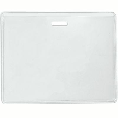 ID Card Holder clear, flexible and heavy duty for landscape ID Cards from idcwonline.