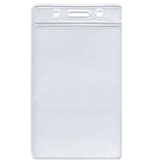 Reinforced flexible ID card holder for portrait ID cards from idcwonline.