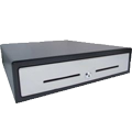 Cash Drawer VPOS EC410 5 Note, 8 Coin 24 Volt Black Stainless Steel Front
