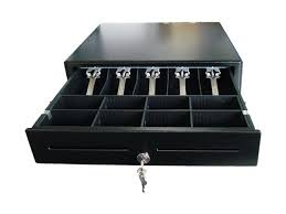 Cash Drawer VPOS C410 5 Note 8 Coin 12V Black