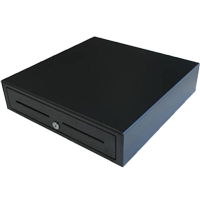 Cash Drawer Extra Small VPOS EC350 4 Note, 8 Coin 24 Volt Black