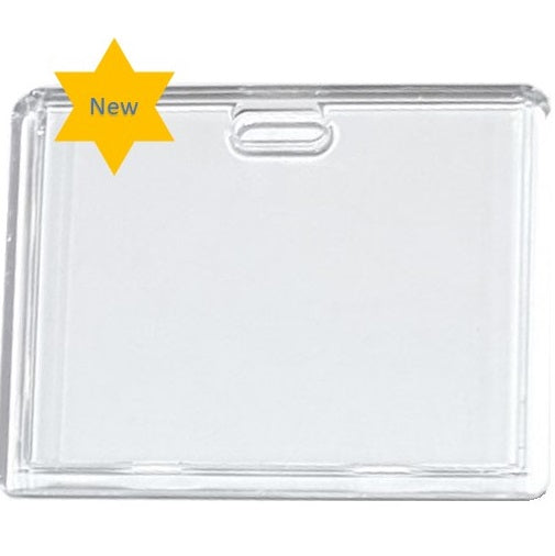 Clear ID Card Holder Landscape Press & Slide Insert CH-IDCW596H - Pkt 100