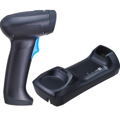 Cipherlab 2564 Bluetooth Cordless Scanner with removable battery for up to 24 hours scanning and 100 metre line of sight range.