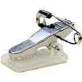 Alligator Clip With Safety Pin & Self Adhesive Back from idcwonline. Can be attached to the back of an ID card or badge holder.
