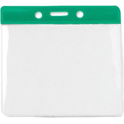 Landscape vinyl green colour top card holder, insert size 102mm x 75mm from idcwonline.