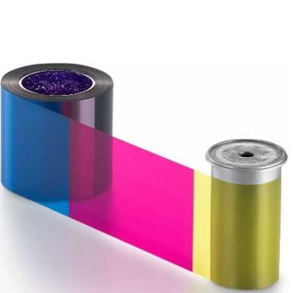 Entrust Sigma 525100-016-078 YMCKL-KT Luster full-color panel print ribbon with luster panel for watermark printing.