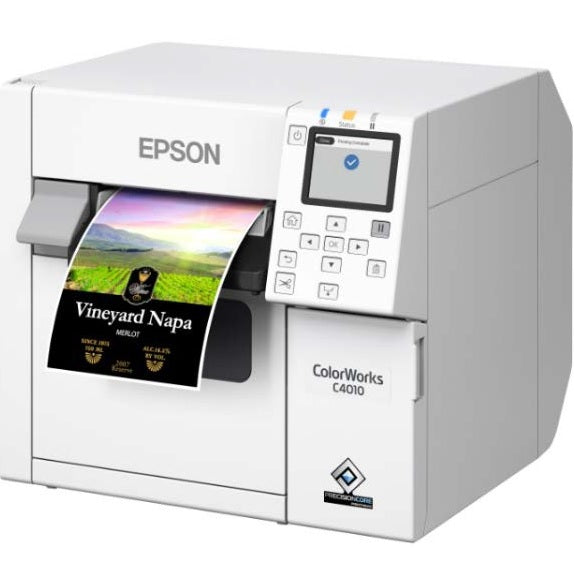 Epson CW-C4010A Colour Inkjet Commercial Label Printer Ethernet & USB White from idcwonline.
