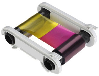 Evolis Zenius R6F003SAA YMCKOK Colour Ribbon front and black panel on the back for dual sided ID card printing.