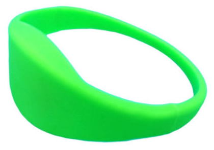 MIFARE Classic 1K 55mm Green Silicone Wristband from idcwonline.