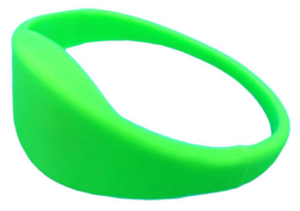 MIFARE Classic 1K 65mm Green Silicone Wristband from idcwonline.