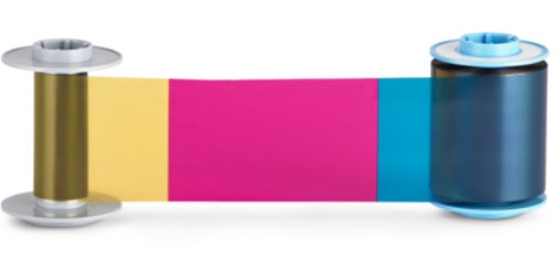 Fargo 84912 YMCKK Full Colour Ribbon Front and Black on the back from idcwonline.