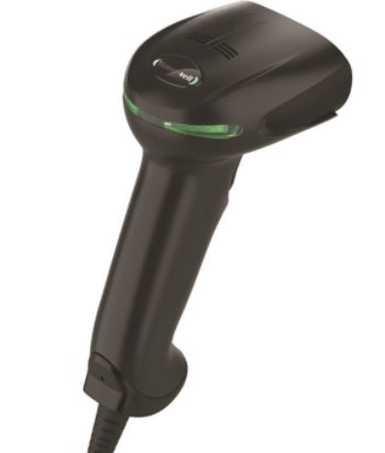 Honeywell Imager Xenon 1950G 2DSR (Standard Range) USB with integrated ratchet stand.