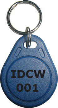 Custom Printed MIFARE Classic 1K S50 Key Fob available from idcwonline.