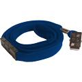 Blue Tubular Lanyard 12mm Wide With Alligator Clip and Safety Breakaway