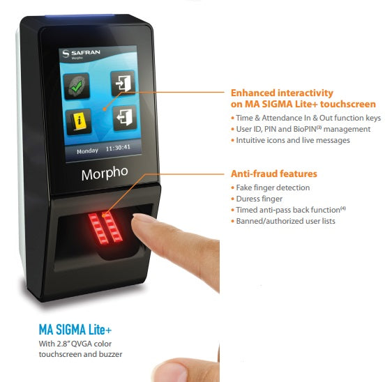 MORPHO SIGMA LITE Plus (Touchscreen Model)