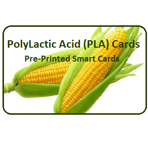 Compostable Polylactic Acid RFID Mifare Classic 1K Pre-printed Cards