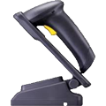 CipherLab 1562 Bluetooth Laser Cordless Black Handheld Barcode Scanner With Stand for Hands Free Scanning.