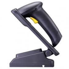 CipherLab 1562 Bluetooth Laser Cordless Black Handheld Barcode Scanner With Stand for Hands Free Scanning.