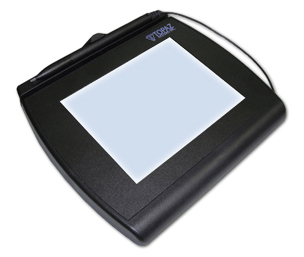 Topaz SignatureGem LCD 4x3 T-LBK755SE-BHSB-R Dual Serial/USB (High Speed) Backlit Signature Capture Pad