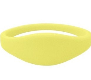 MIFARE Classic 1K 65mm Yellow Silicone Wristband from idcwonline.
